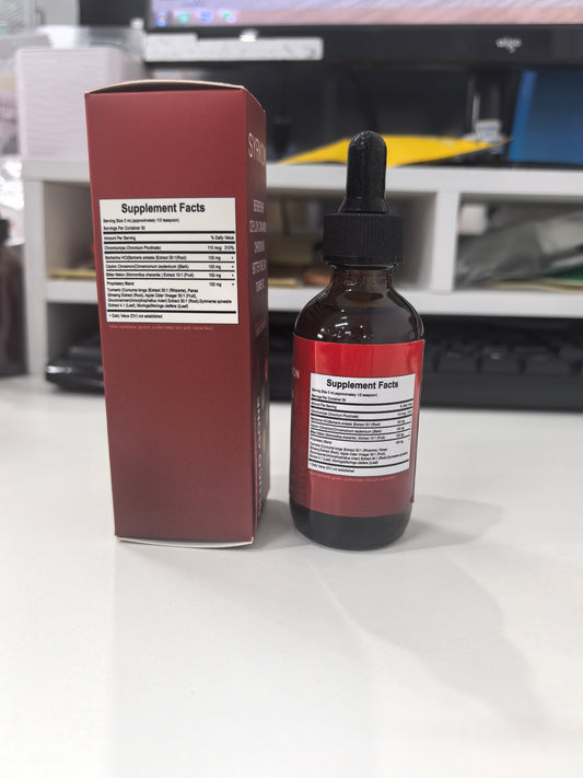 SYRKON Berberine with Ceylon Cinnamon Supplement Liquid Drops + Bitter Melon Extract, Glucomannan, Gymnema, Chromium, Turmeric, Organic Panax Ginseng, Moringa GLP-1 Support